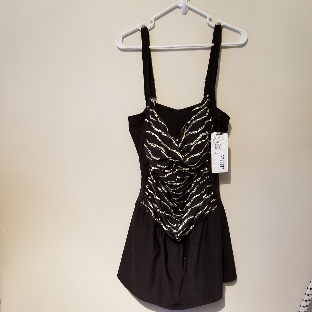 Upstream Full piece Black Bathing Suit.